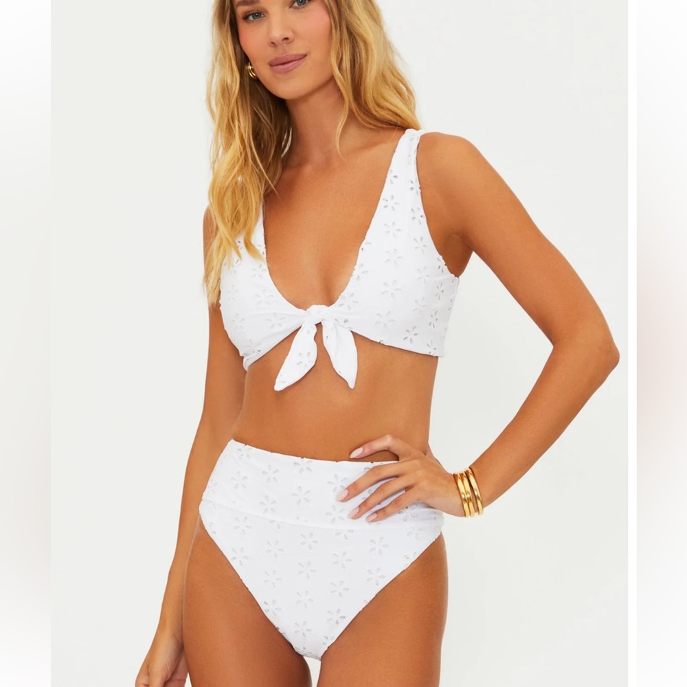 Beach Riot White Eyelet Bikini
